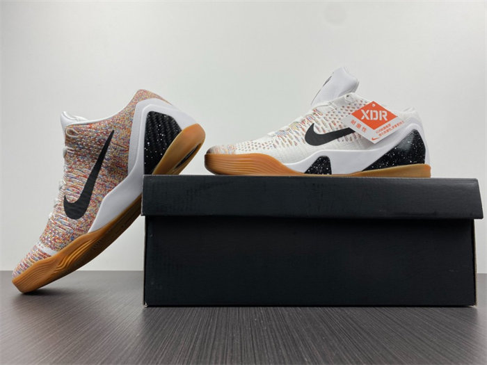 nike kobe 9 elite preM1vm low htm milan white multi-color 698595-109