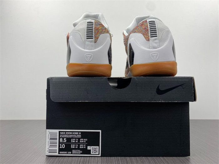 nike kobe 9 elite preM1vm low htm milan white multi-color 698595-109