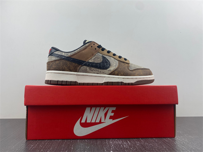 nike dunk low preM1vm co.jp brown snakeskin fj5434-120